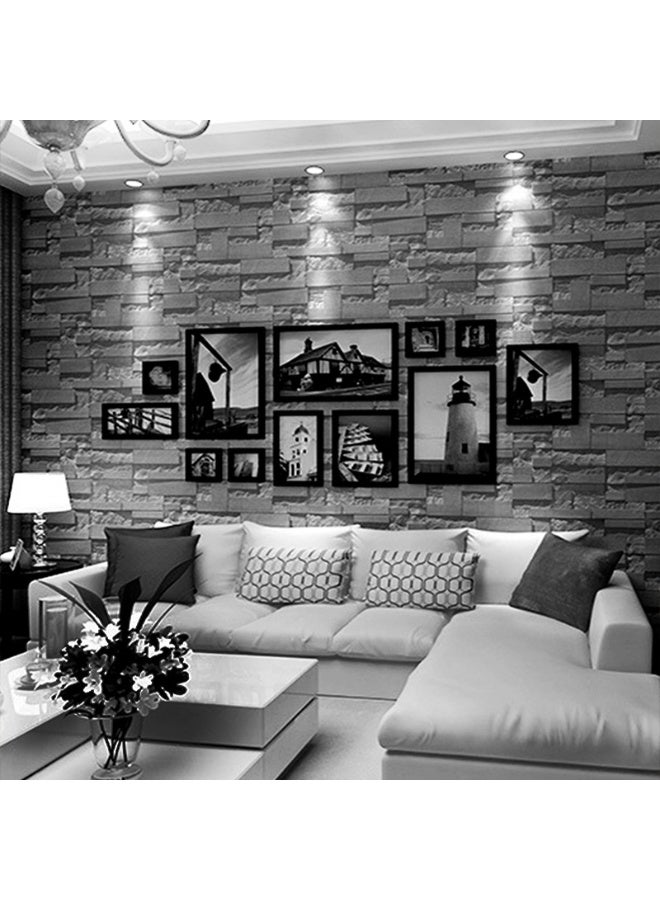 Anna English Vintage Style Brick Fireplace Background 3D Embossed PVC Self-Adhesive Wallpaper - Image 3