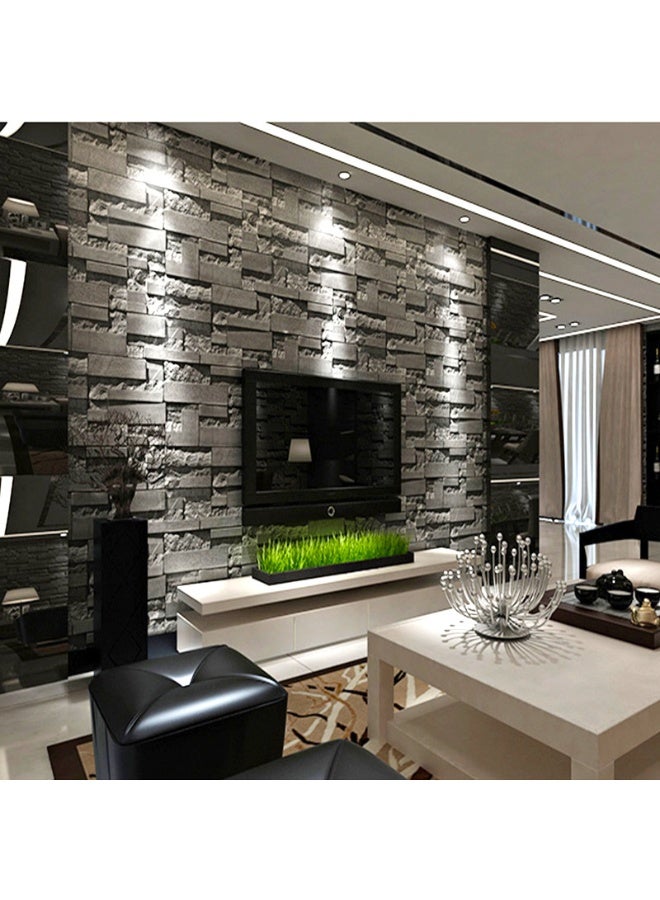 Anna English Vintage Style Brick Fireplace Background 3D Embossed PVC Self-Adhesive Wallpaper - Image 5