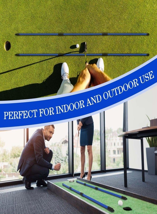 Seticek Golf Alignment Sticks 2 Pack,Upgraded 48" Collapsible Alignment Stick Golf Training Aid for Aiming, Putting, Swing Trainer, Golf Training Sticks with Clear Tube Case（Blue） - Image 3