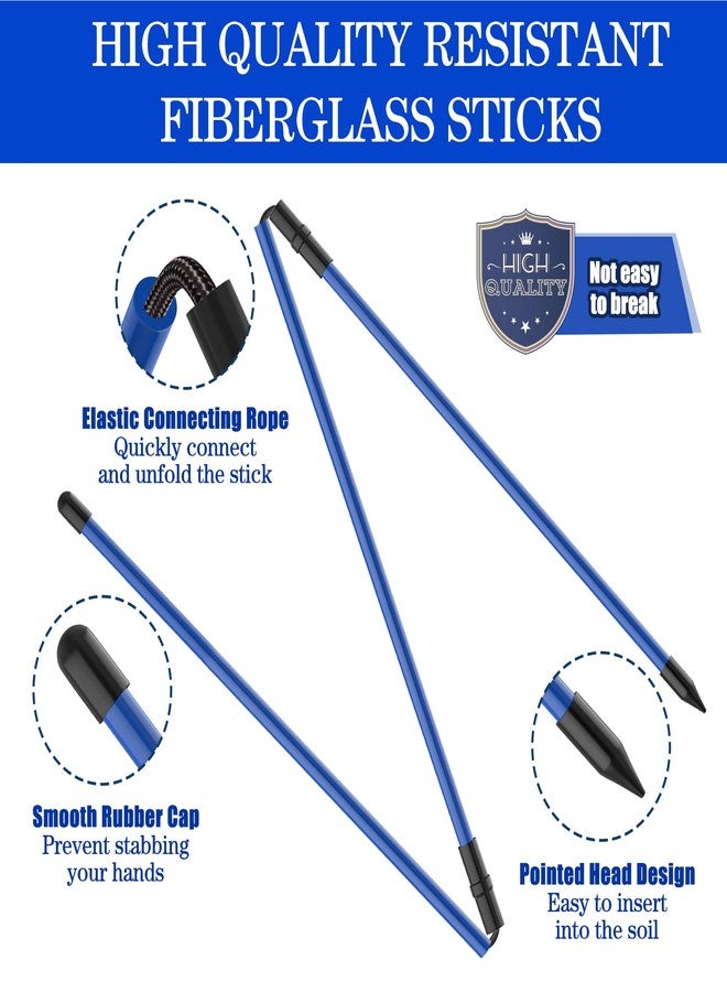 Seticek Golf Alignment Sticks 2 Pack,Upgraded 48" Collapsible Alignment Stick Golf Training Aid for Aiming, Putting, Swing Trainer, Golf Training Sticks with Clear Tube Case（Blue） - Image 2