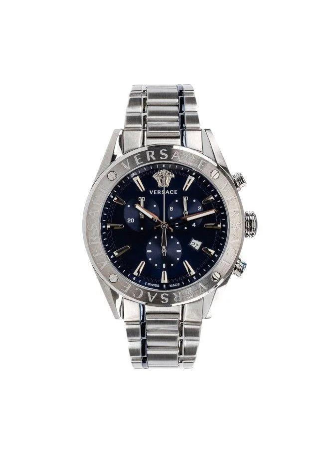 VERSACE V-Chrono Blue Dial Watch