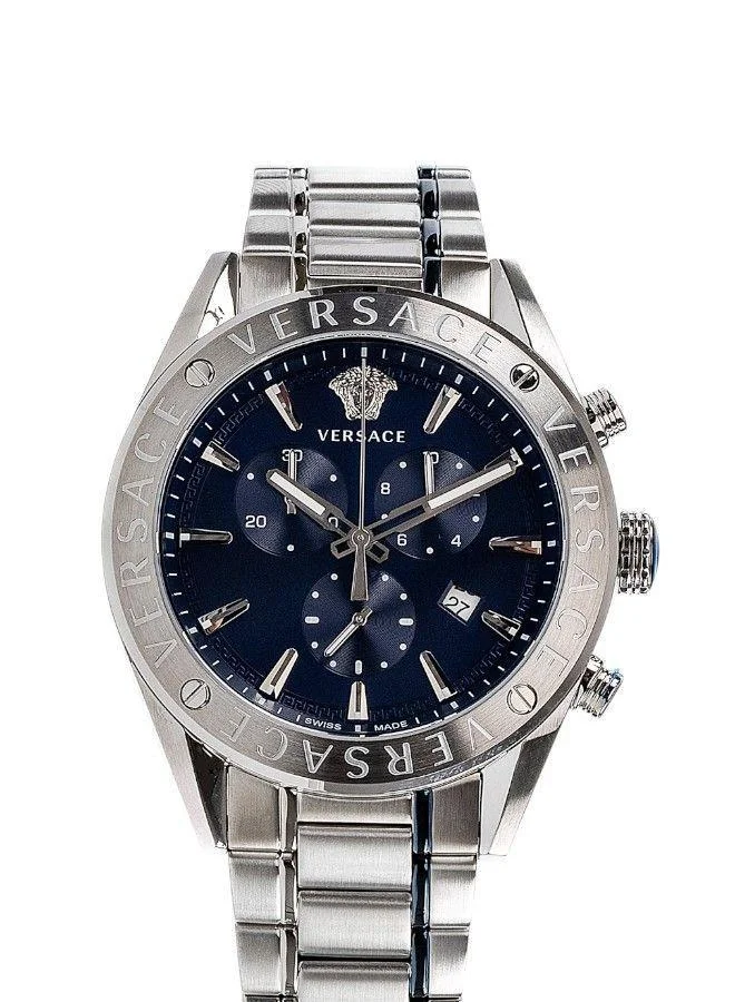 VERSACE V-Chrono Blue Dial Watch