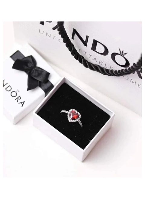 "Embrace Passion and Elegance: The Pandora Red Heart Ring - A Dazzling Expression of Love and Style, Perfectly Crafted to Make a Bold Statement, Ideal for Celebrating Special Moments or Adding Flair to Everyday Elegance."