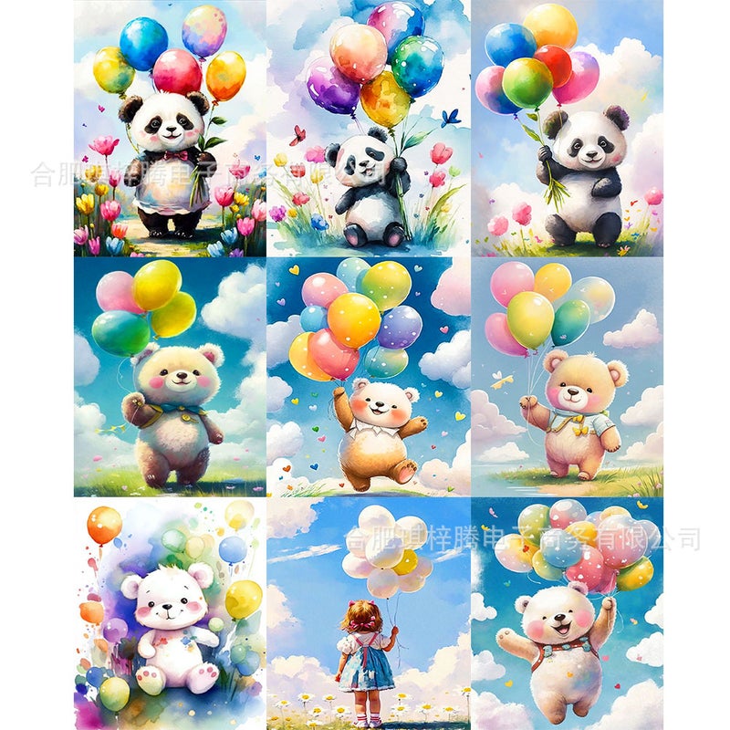 New Diamond Painting Cartoon Bear Diamond Painting Diy Round Diamond/Square Diamond Popular Bedroom Decorative Painting - Image 2