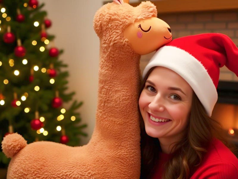 Ryttir 40 Inch 15% Chubbier Large Llama Stuffed Animal,Soft Weighted Alpaca Plush Stuffed Llamas Body Pillow for Kids and Adults - Perfect Valentine Llama Gifts for Cuddling and Room Decoration - Image 4
