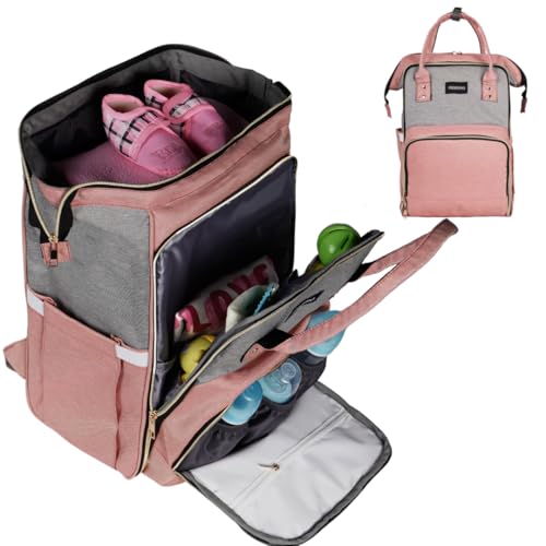 MAMMA Dual Partition Diaper Bag For Mothers for Travel, Baby Bag for Mother Travel,16 Pockets Diaper Bags for Mom and Hospital Bag for Delivery Women,Unisex Baby diaper Bag with 9 Month Warranty - Image 1