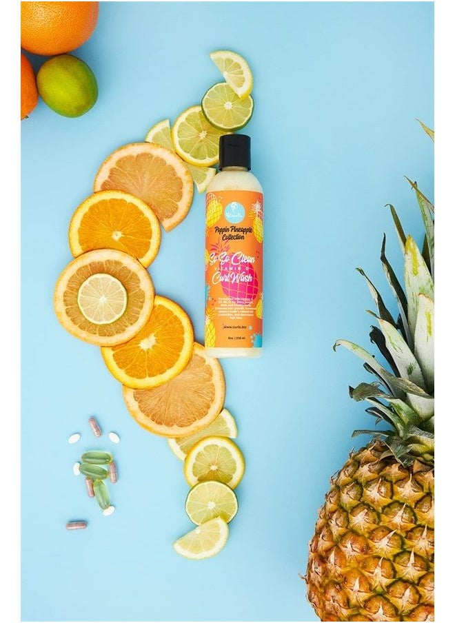 Curls Poppin Pineapple So So Clean Vitamin C Curl Wash, 8 Ounces, WHITE  - Image 2