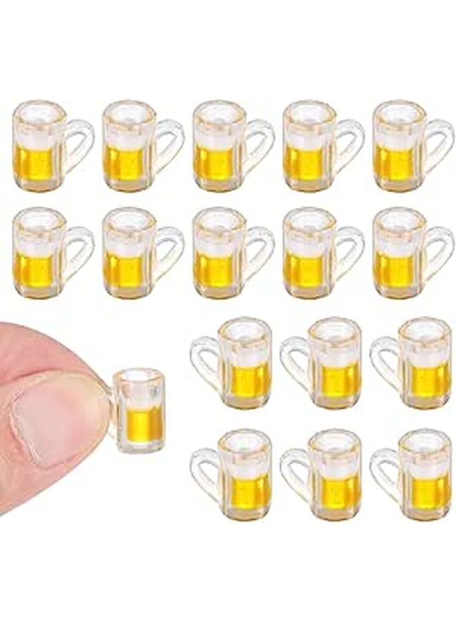 Mini Beer Mugs Set 20PCS Resin Dollhouse DIY Crafts Decor Accessories - Image 1