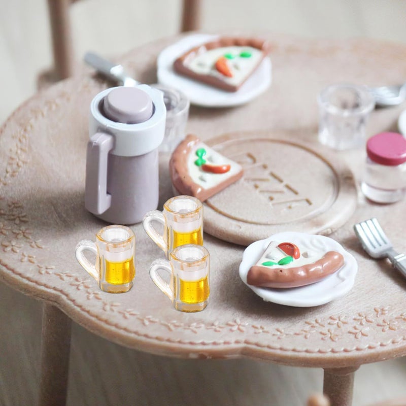 Mini Beer Mugs Set 20PCS Resin Dollhouse DIY Crafts Decor Accessories - Image 4