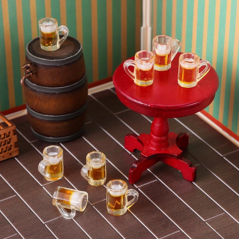Mini Beer Mugs Set 20PCS Resin Dollhouse DIY Crafts Decor Accessories - Image 3