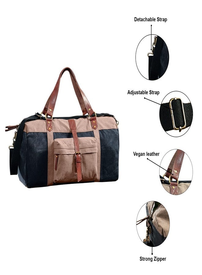 Mona B 30L Travel Duffle Bag for Men and Women with Adjustable Shoulder Strap - Navy - Image 4