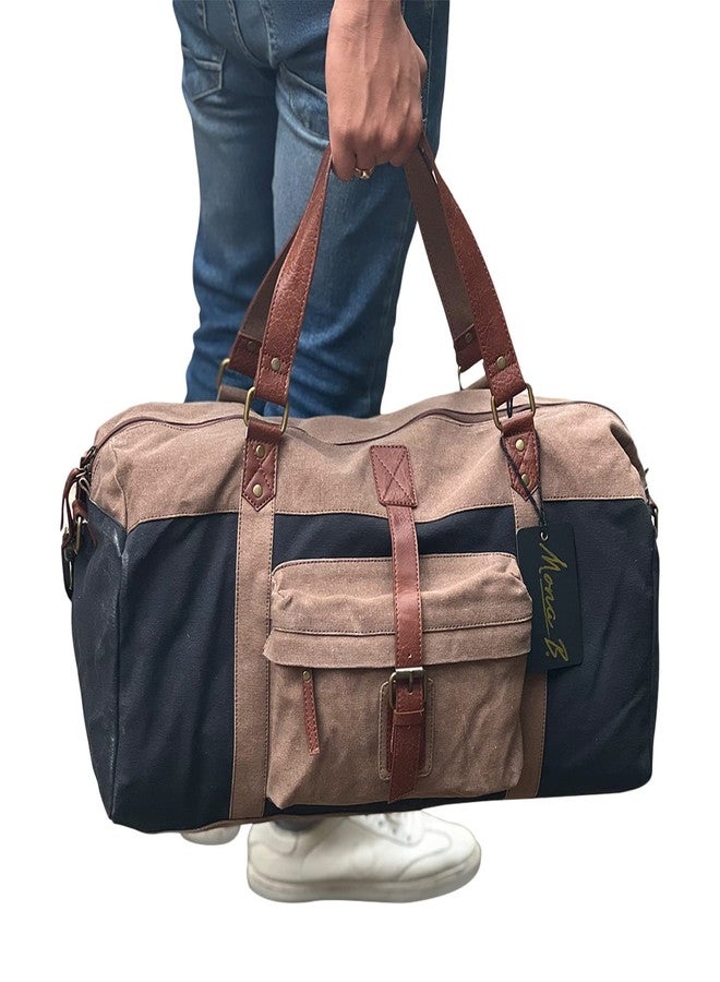Mona B 30L Travel Duffle Bag for Men and Women with Adjustable Shoulder Strap - Navy - Image 3