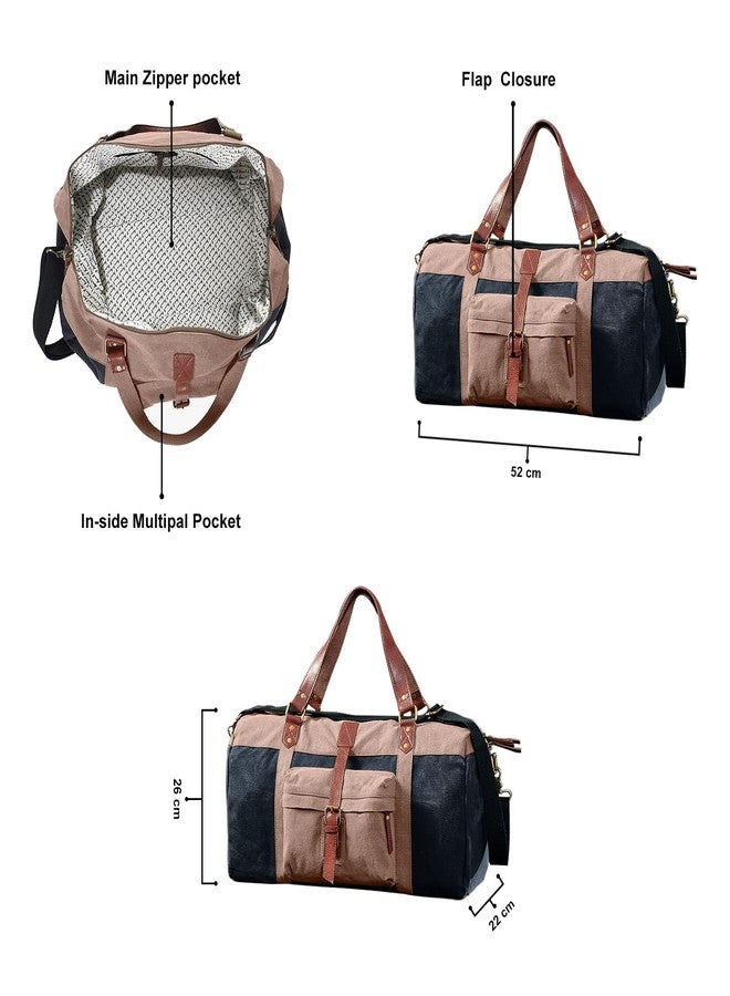 Mona B 30L Travel Duffle Bag for Men and Women with Adjustable Shoulder Strap - Navy - Image 2