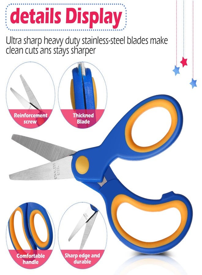 Zhehao 30 Pack 5.1 Inch Multipurpose Scissors, Soft Comfort Grip Handles, Stainless Steel, High Middle School Classroom, Sewing DIY Craft Supplies - Image 5