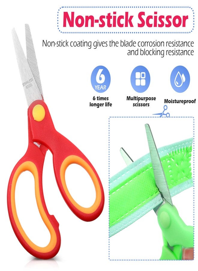 Zhehao 30 Pack 5.1 Inch Multipurpose Scissors, Soft Comfort Grip Handles, Stainless Steel, High Middle School Classroom, Sewing DIY Craft Supplies - Image 2