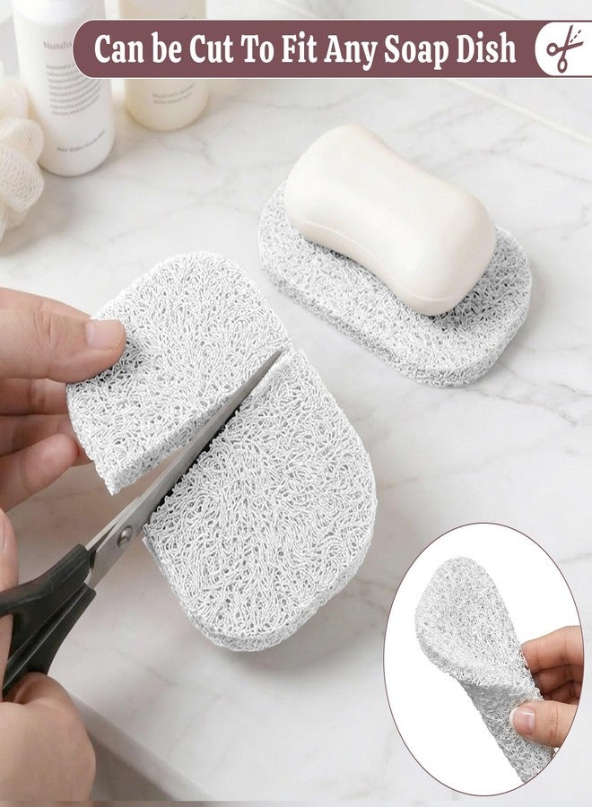 Verwohnt Soap Saver Pads for Bar Soap Holder, 4 Pack Self-Draining Soap Dish Lifting Pad for Shower, Bathroom & Kitchen, Non-Slip, Quick-Dry, Reusable Soap Sponge Saver, BPA-Free, Easy to Clean White and Gray - Image 4