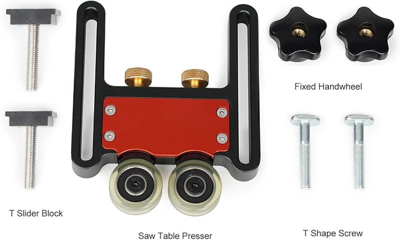 طاولة منشار دوارة مزدوجة العجلات لوح توجيه الأسطوانة أداة مساعدة للأعمال الخشبية - Image 4