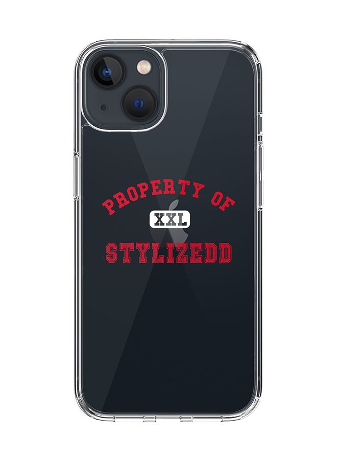 Stylizedd Classic Clear Case for Apple iPhone 14 Plus Case Hybrid Soft Cover Flexible Edges Anti Drop TPU PC Gel Thin Transparent Cover - Property of Stylizedd