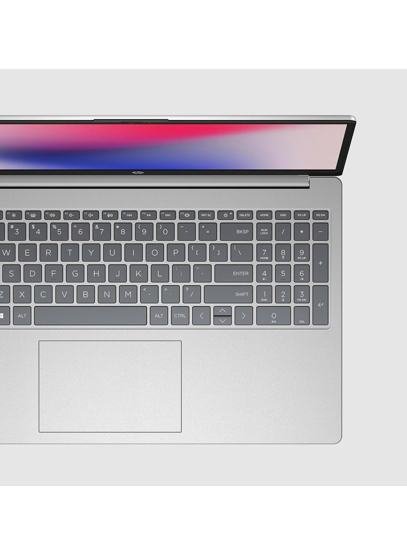 HP (نسخة مطورة) لابتوب بشاشة تعمل باللمس 15.6 بوصة بدقة Full HD (1920X1080)، مع معالج Intel Core i5-120U/ذاكرة RAM سعة 16GB/قرص SSD سعة 1TB/نظام Windows 11 Home/فضي طبيعي باللغة الإنجليزية - Image 2