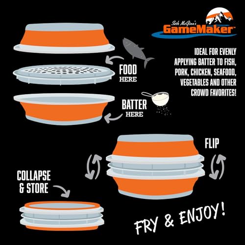 CanCooker Collapsible Plastic Batter Bowl | Mess-Free Breading Shaker Container & Mixer | Ideal for Fish Fry, Fried Chicken, Onion Rings, Wings & More - Image 5