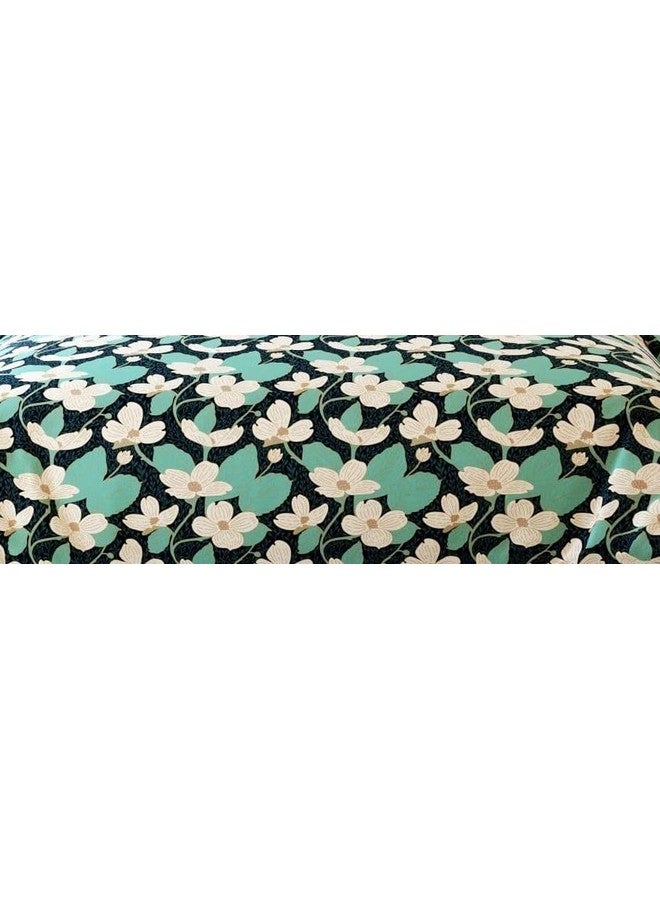 THE HOME STYLE THE HOME STYLE 400 TC Cotton Elastic Fitted All Around Printed King Size Double Bed Bedsheet wih 2 Pillow Cover (72"x78", Lily Green) - Image 4