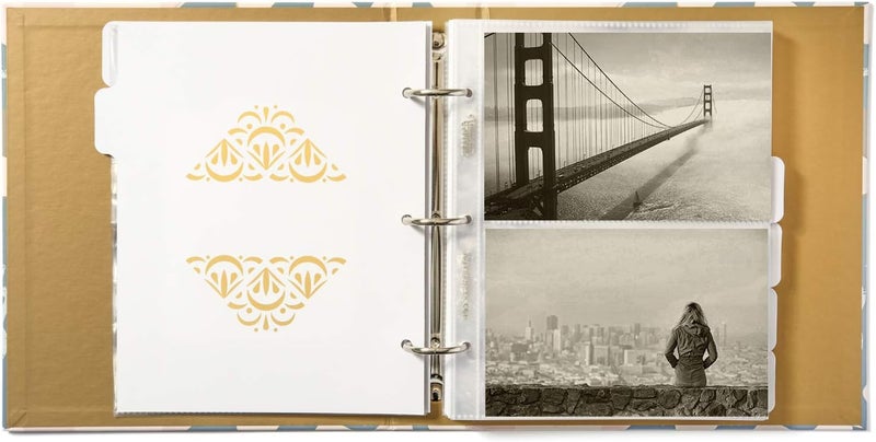 Jot  Mark مجموعة ألبوم الصور من جوت آند مارك - 200 صورة بحجم 4×6، أكمام جيب شفافة، 6 فواصل علامات تبويب، مجلد ثلاثي الحلقات 8.5×9.5 (ربيع فيرجينيا) - Image 4