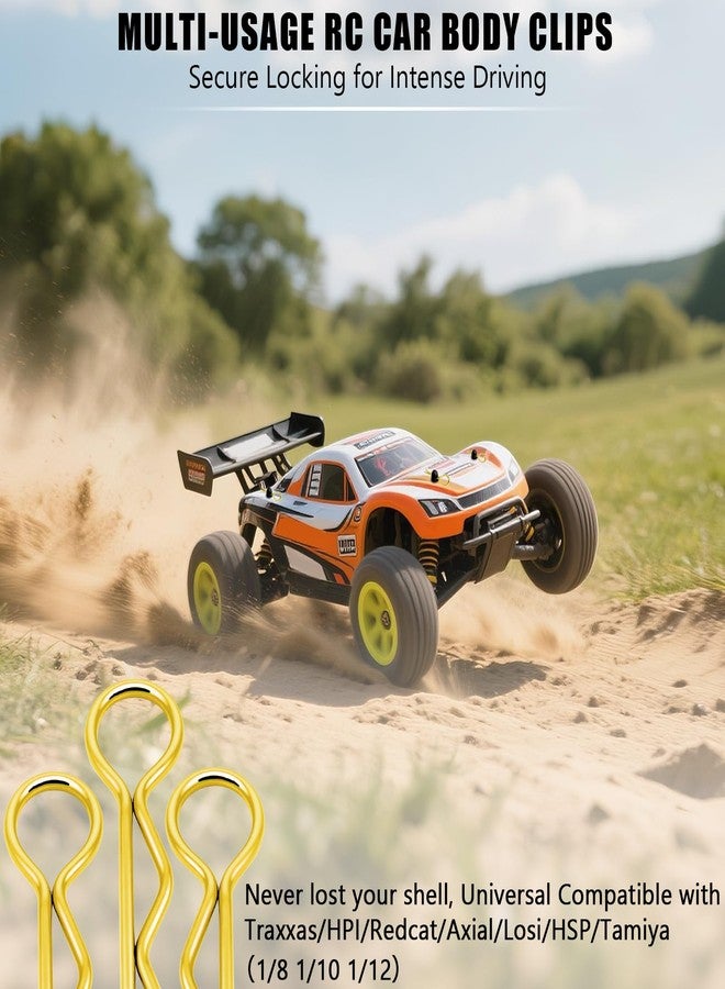 ١٠٠ قطعة من دبابيس تثبيت هيكل السيارة اللاسلكية العالمية - متوافقة مع Traxxas، Arrma، Redcat، Axial، HPI، HSP، Exceed، Himoto، Losi، RC4WD، Tamiya، تناسب سيارات وشاحنات وعربات الزحف والعربات الصغيرة اللاسلكية بمقياس ١/٨، ١/١٠، ١/١٢ - Image 4