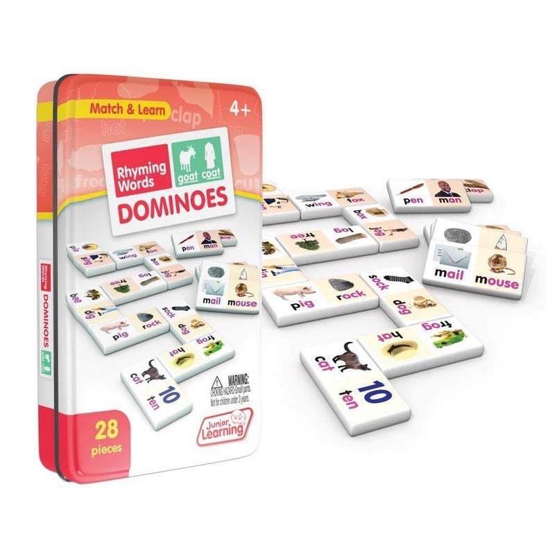 Junior Learning Rhyming Word Dominoes Educational Action Games Multi Model JL490 - Image 3