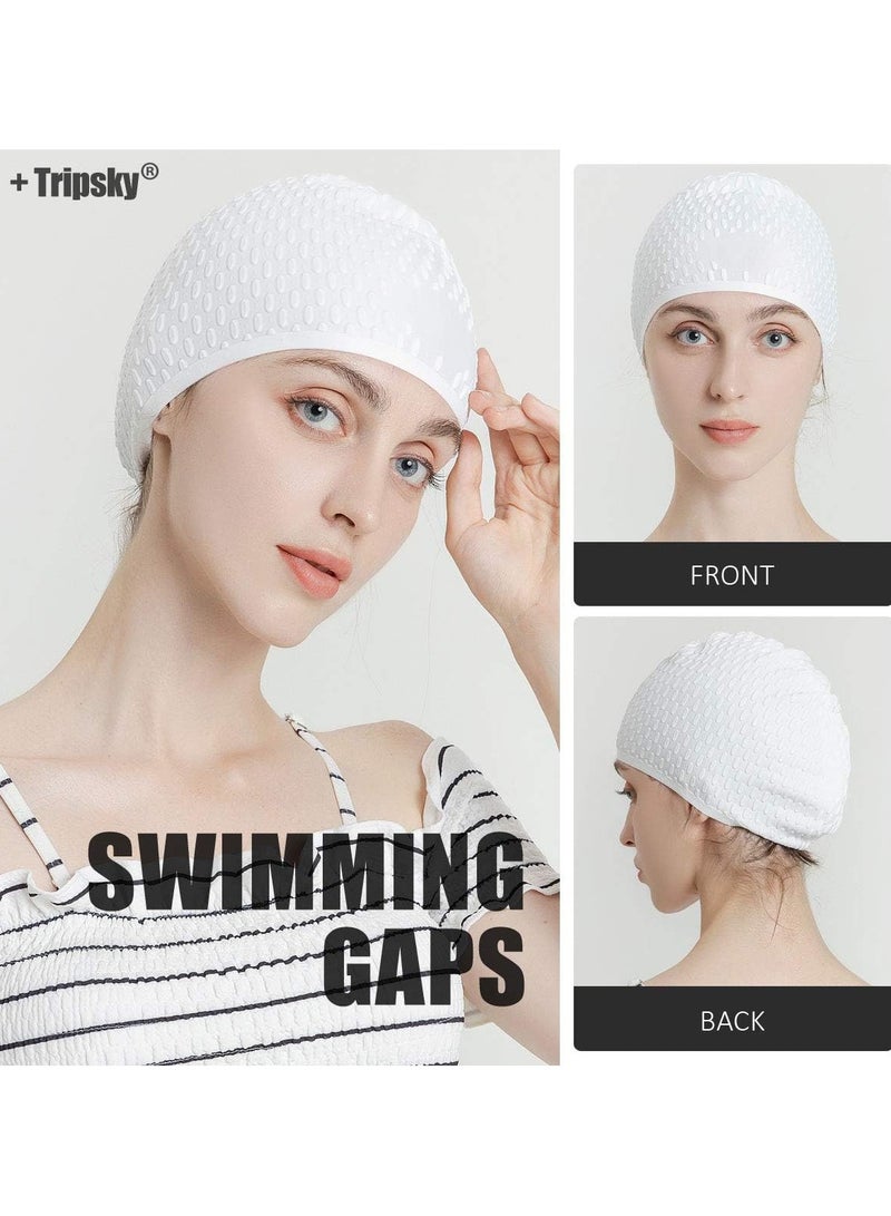 Bukela Silicone Swim Cap,Comfortable Bathing Cap Ideal for Curly Short Medium Long Hair, Swimming Cap for Women and Men, Shower Caps Keep Hairstyle Unchanged - Image 5