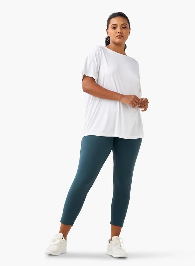 ADOT by Splash Panelled Leggings with Zip Pocket