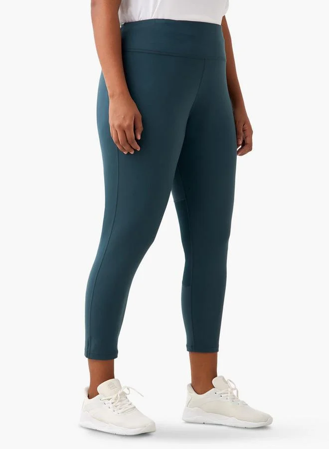 ADOT by Splash Panelled Leggings with Zip Pocket