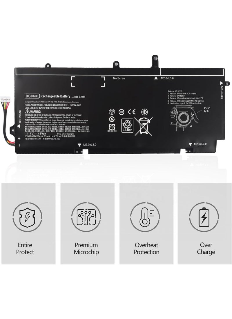 Terabyte Replacement Battery For BG06XL Laptop Battery Compatible with Hp EliteBook 1040 G3 Series 804175-1C1 804175-181 804175-1B1 11.4V 45Wh 3780mAh)  - Image 3