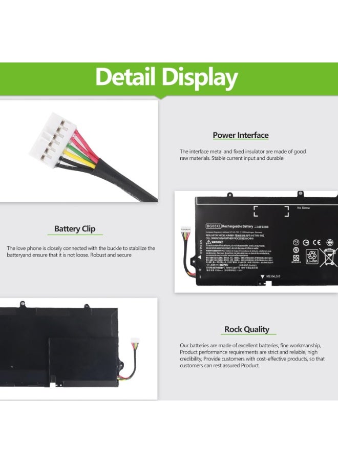 Terabyte Replacement Battery For BG06XL Laptop Battery Compatible with Hp EliteBook 1040 G3 Series 804175-1C1 804175-181 804175-1B1 11.4V 45Wh 3780mAh)  - Image 4