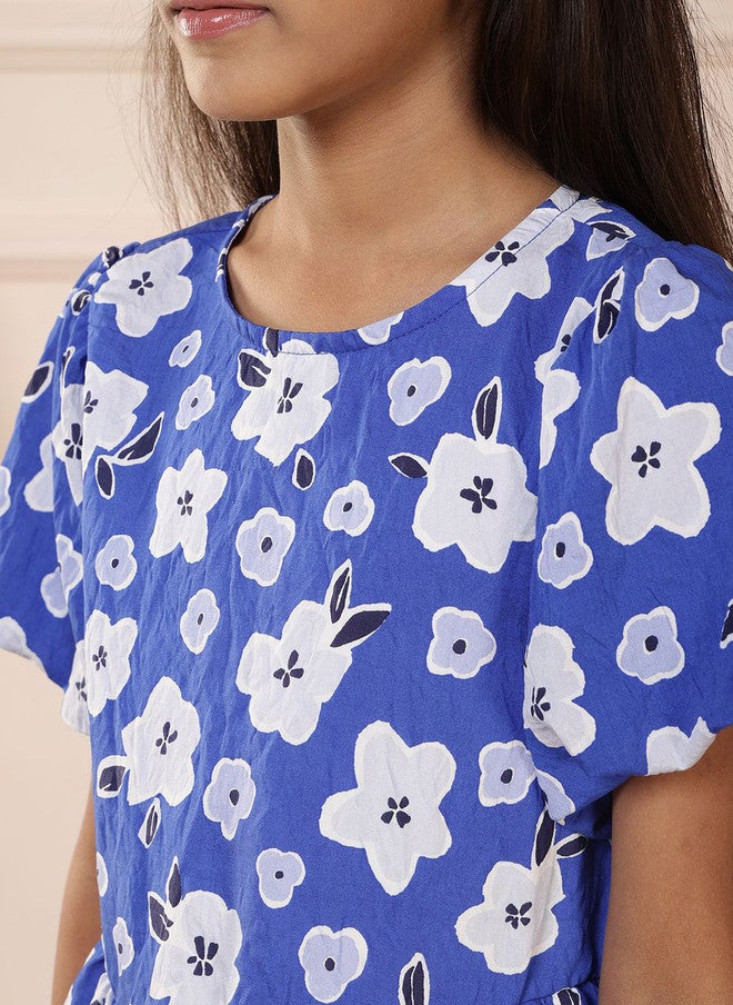 Rue Collection فستان مزخرف بالأزهار بقصة ضيقة وواسعة للفتيات - Image 2