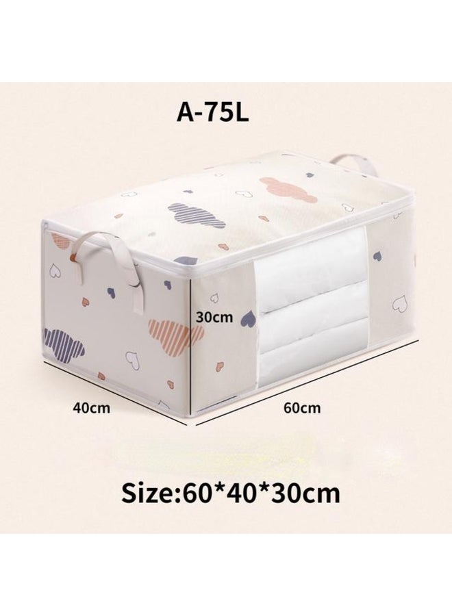 50/75L Visual Quilt Bedding Storage Closet Organizer Wardrobe Quilt Clothes Storage Bag Organizer Blanket Sorting Bags Dust-proof - Image 1
