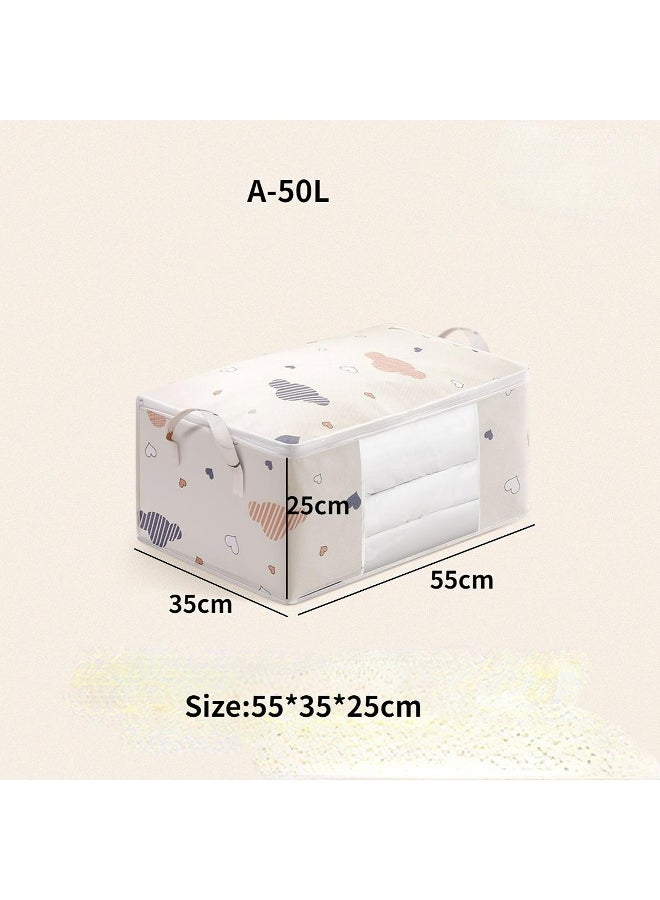 50/75L Visual Quilt Bedding Storage Closet Organizer Wardrobe Quilt Clothes Storage Bag Organizer Blanket Sorting Bags Dust-proof - Image 2