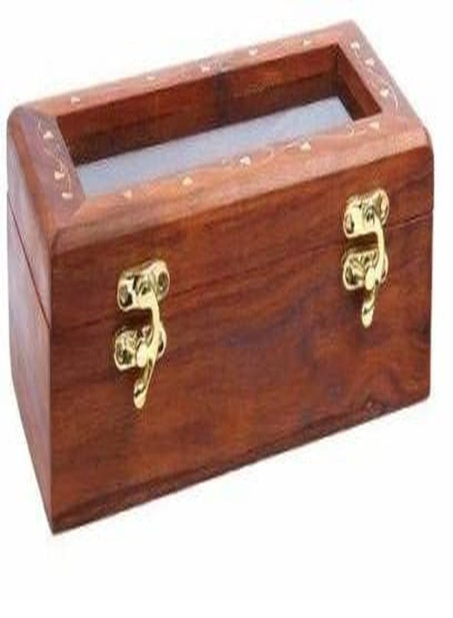 Geetastik Decorative Dry Fruit Box Wooden Bowls Set/Spice Box for Kitchen/Masala Box/Oil & Vinegar Set (Wooden) - Image 4