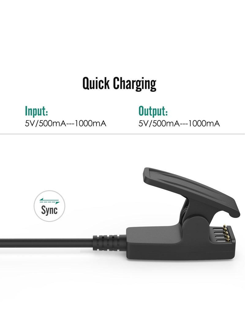 SOLARAE Replacement Charging Clip and Data Sync Cable for Garmin Forerunner 235/235J/64/230/630/645/645 Music/735XT/Vivomove HR/Approach S20/G10/Lily Smart Watches. - Image 4