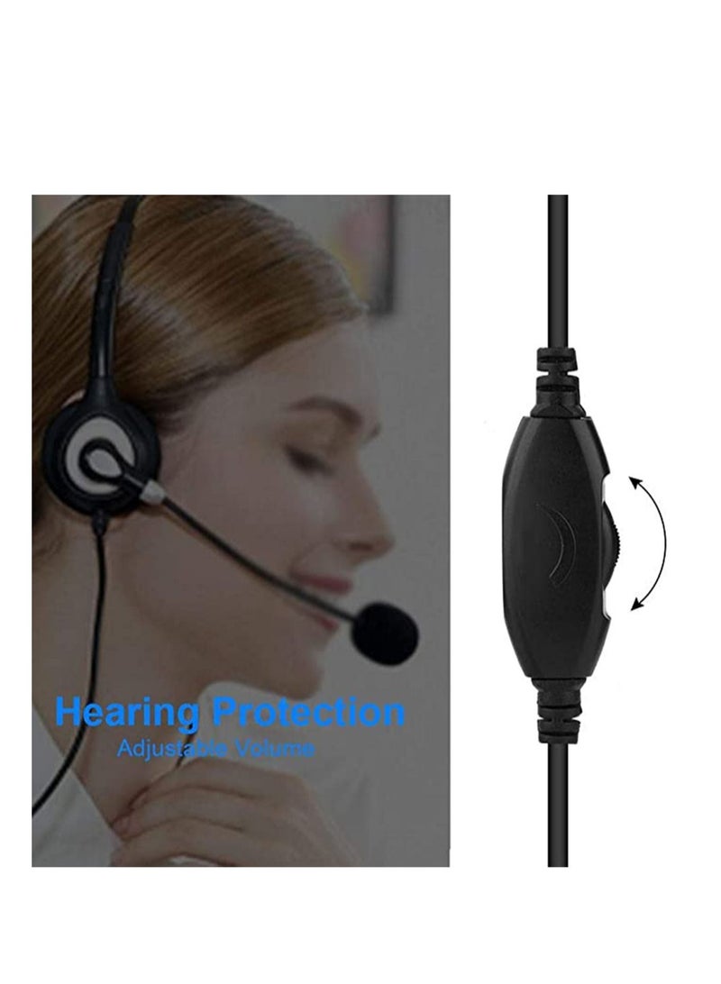 Captaintech Noise Cancelling Communication, Call Center Headset, Hearing Protection, Comfortable Call Center Wearing No Falling Headset - Image 5