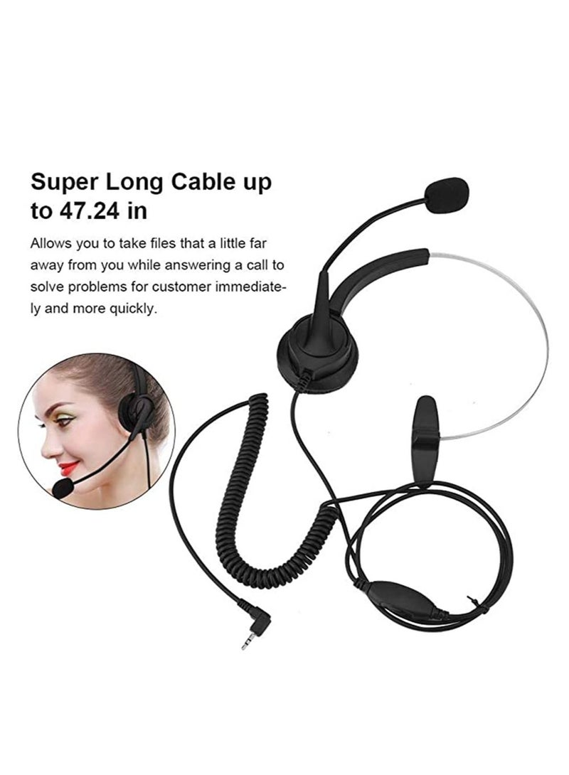 Captaintech Noise Cancelling Communication, Call Center Headset, Hearing Protection, Comfortable Call Center Wearing No Falling Headset - Image 2
