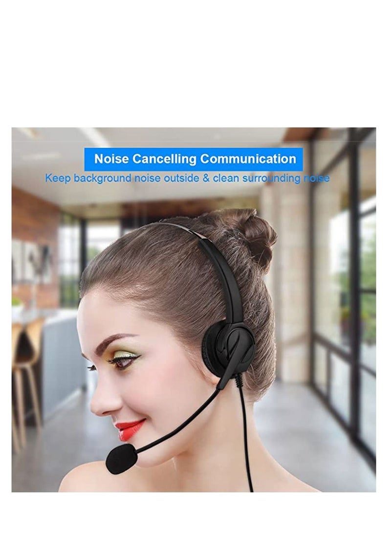 Captaintech Noise Cancelling Communication, Call Center Headset, Hearing Protection, Comfortable Call Center Wearing No Falling Headset - Image 4