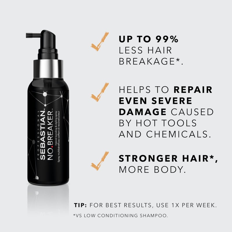 Sebastian Professional No.Breaker Hybrid Hair Bonding & Styling Spray | Leave-In Treatment | Repair Damage & Breakage for Stronger Hair | 3.38 fl oz - Image 3