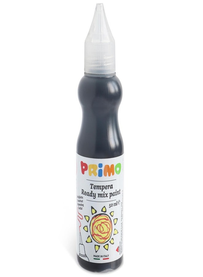 PRIMO Tempera Paint Bottle, 50ml, Black, Non-Toxic, Ergonomic, For Young Artists - Image 2