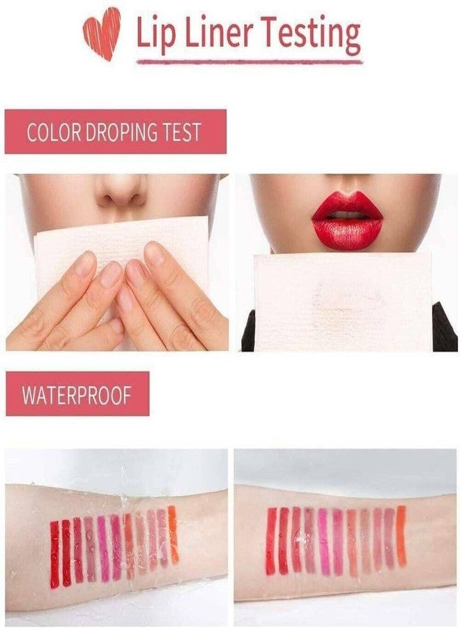 THE PERFECT PART Lip Liner - 12Pcs Lip Liner Set, Long Lasting & Waterproof Lip Stain for Women, 2 in 1 Lip Liner & Eye Liner Pencil, Matte Smooth Textured & Long wearing Lipstick & Lip Pencil - Image 5