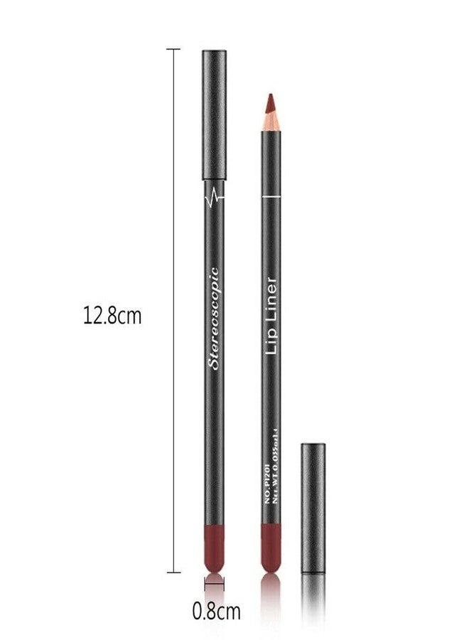 THE PERFECT PART Lip Liner - 12Pcs Lip Liner Set, Long Lasting & Waterproof Lip Stain for Women, 2 in 1 Lip Liner & Eye Liner Pencil, Matte Smooth Textured & Long wearing Lipstick & Lip Pencil - Image 2