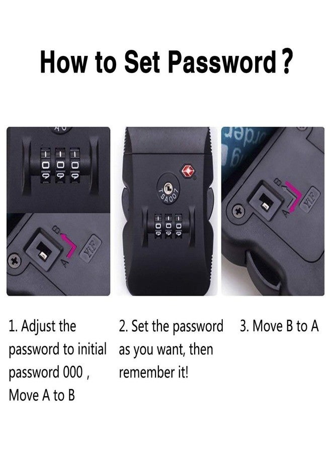 VENEKETY TSA Locks Strap Number Lock for Luggage Belt Adjustable Luggage Strap Locks/Combination Password Luggage Locks for Travel (Pack of 1) - Image 4