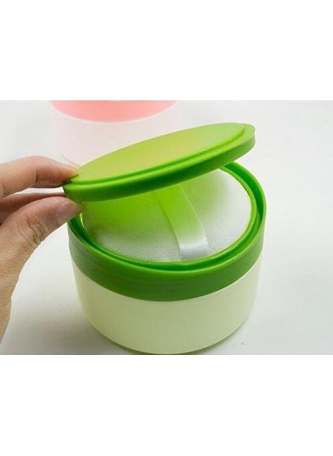 Happyupcity 1PCS Empty Baby Body Powder Case with Powder Puff Kit After-Bath Powder Case Baby Care Face/Body Powder Puff Container Talcum Makeup Loose Powder Box Storage Powder Bottle with Sifter  - Image 3