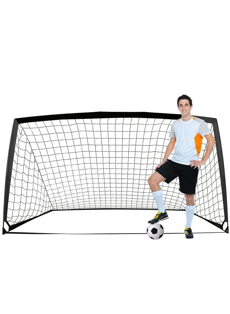 XiuWoo Portable Soccer Goal for Kids Backyard with Carry Bag - Easy Folding Lightweight Fun for Outdoor Indoor Training Games for Teen Youth Adult 274 × 152cm - Image 1