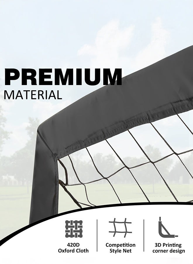 XiuWoo Portable Soccer Goal for Kids Backyard with Carry Bag - Easy Folding Lightweight Fun for Outdoor Indoor Training Games for Teen Youth Adult 274 × 152cm - Image 3