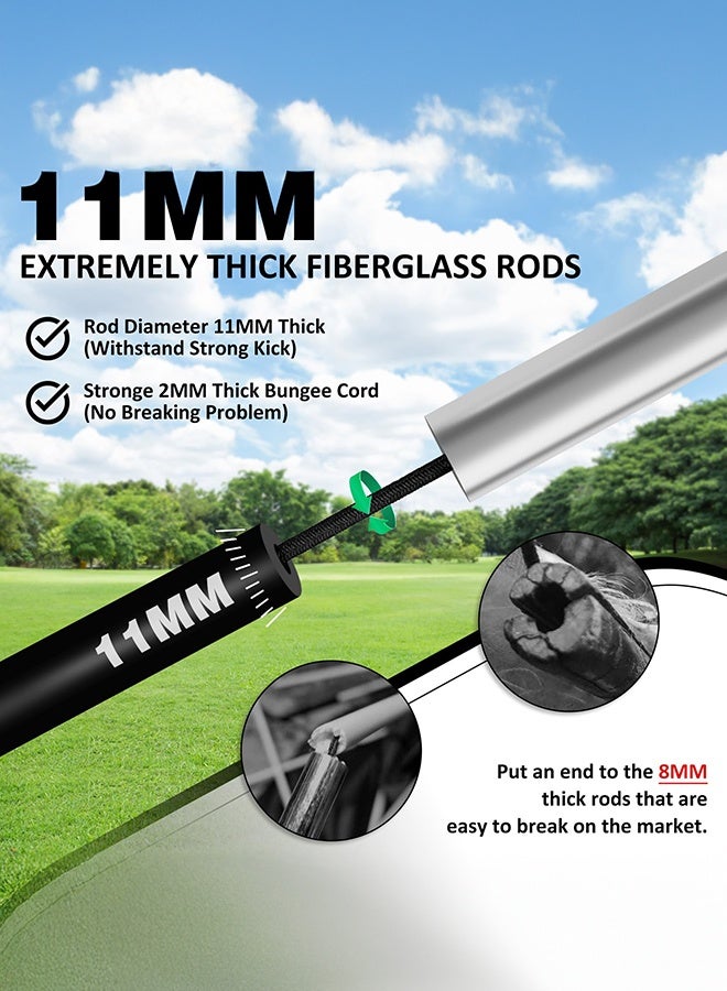 XiuWoo Portable Soccer Goal for Kids Backyard with Carry Bag - Easy Folding Lightweight Fun for Outdoor Indoor Training Games for Teen Youth Adult 274 × 152cm - Image 4